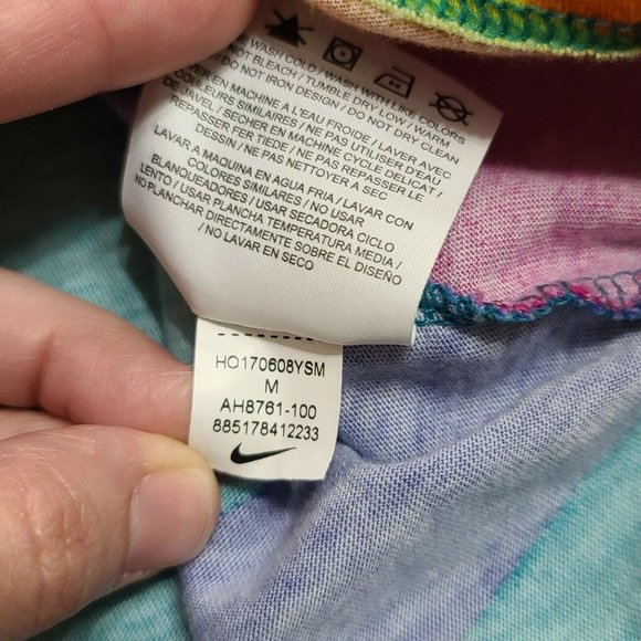 Nike Long Sleeve Color Block T Shirt Custom Cut - Picture 12 of 12